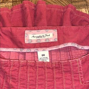 Abercrombie and Fitch Red Pleated Mini Skirt